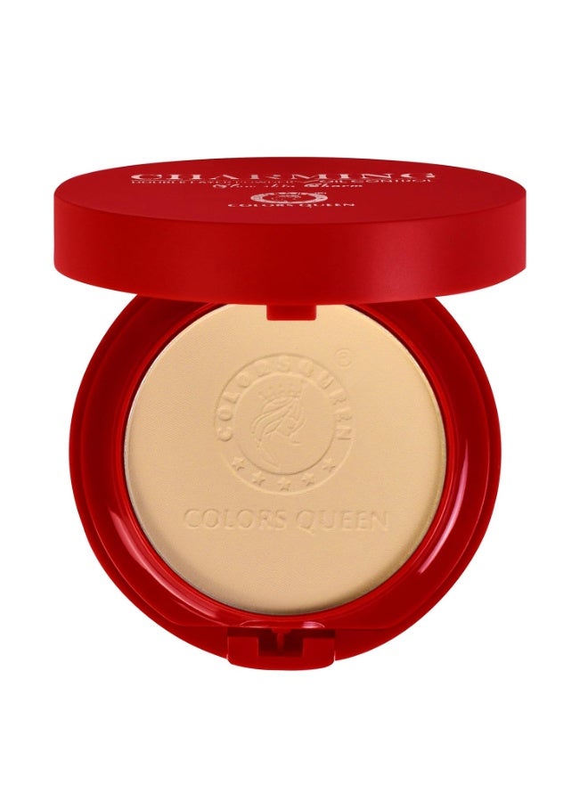Colors Queen 2-in-1 Charming Compact Powder – 04 Sand, 18g | Oil Control, Lightweight & Long-Lasting Pressed Compact Powder for Face Makeup with Mirror and Puff - Image 3